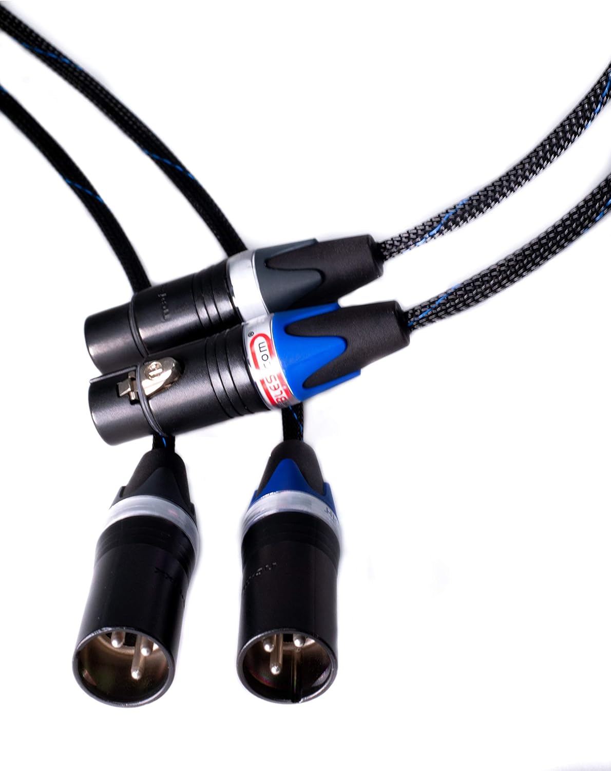 Blue XLR Cables Stereo Pair 3 Feet B497