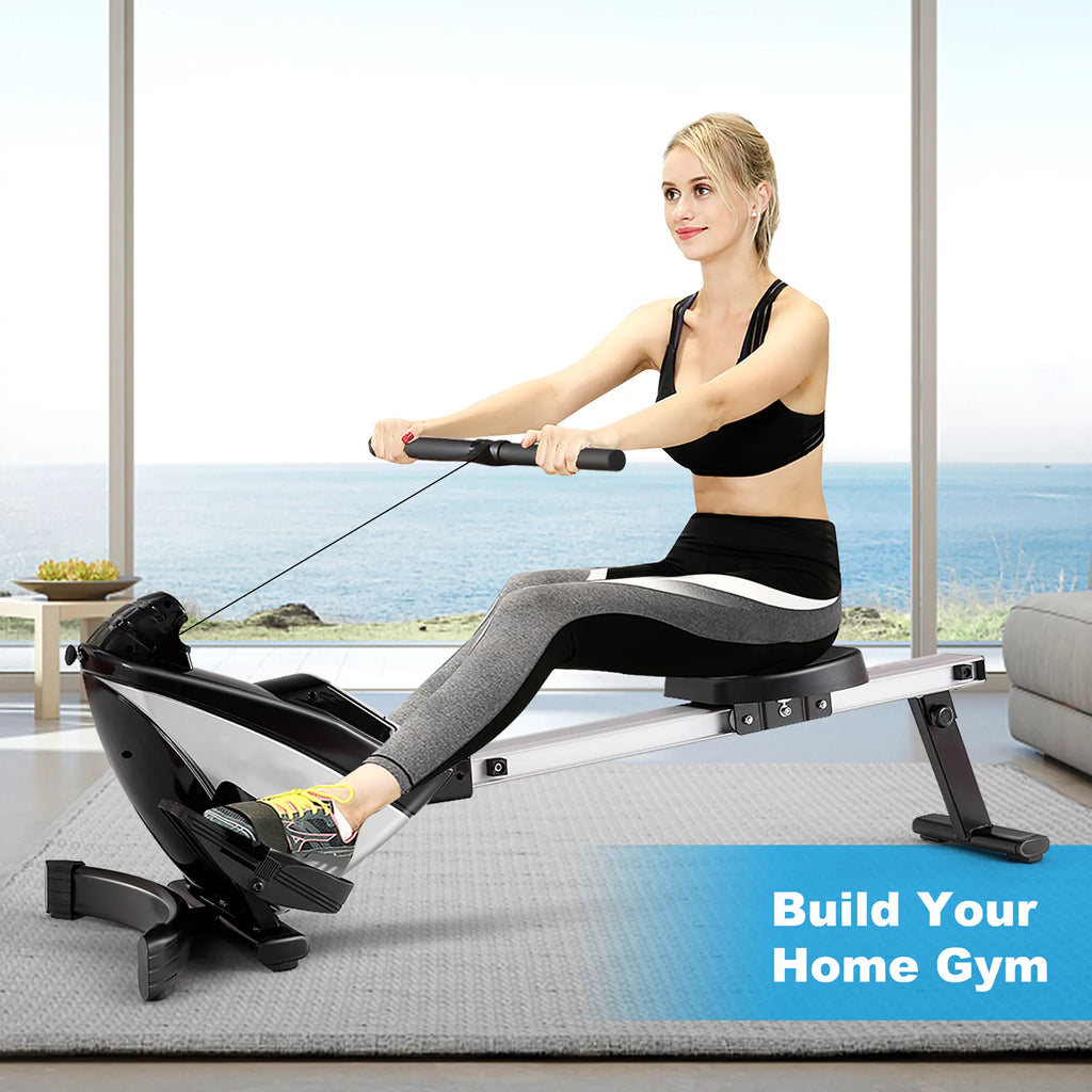 Magnetic Rowing Machine with LCD Display and Adjustable Resistance J98102