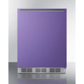 24" All-Refrigerator with Lavender Purple Door and Stainless Steel Handle M608