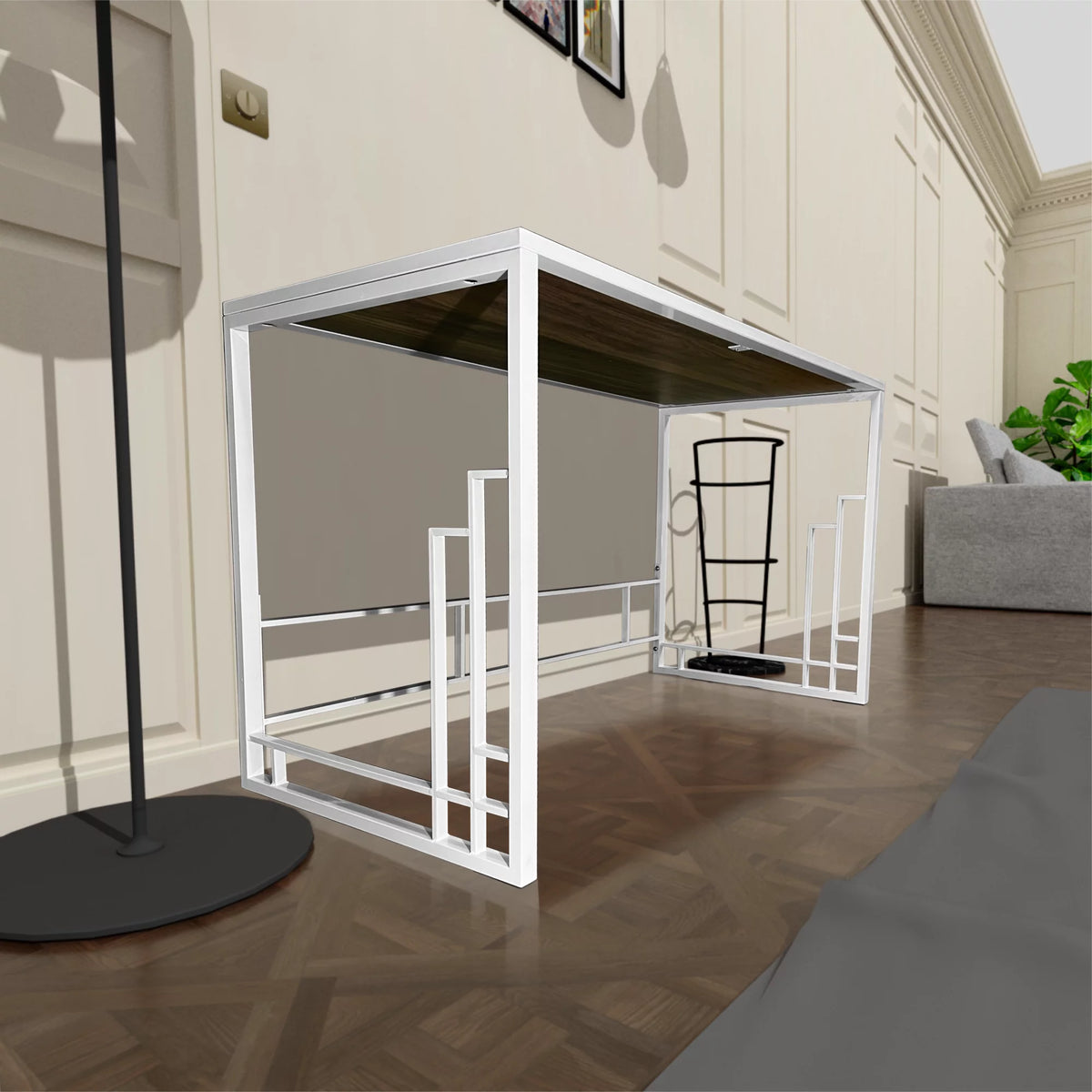 Modern Office & Home Desk with Metal Straight Legs K13922
