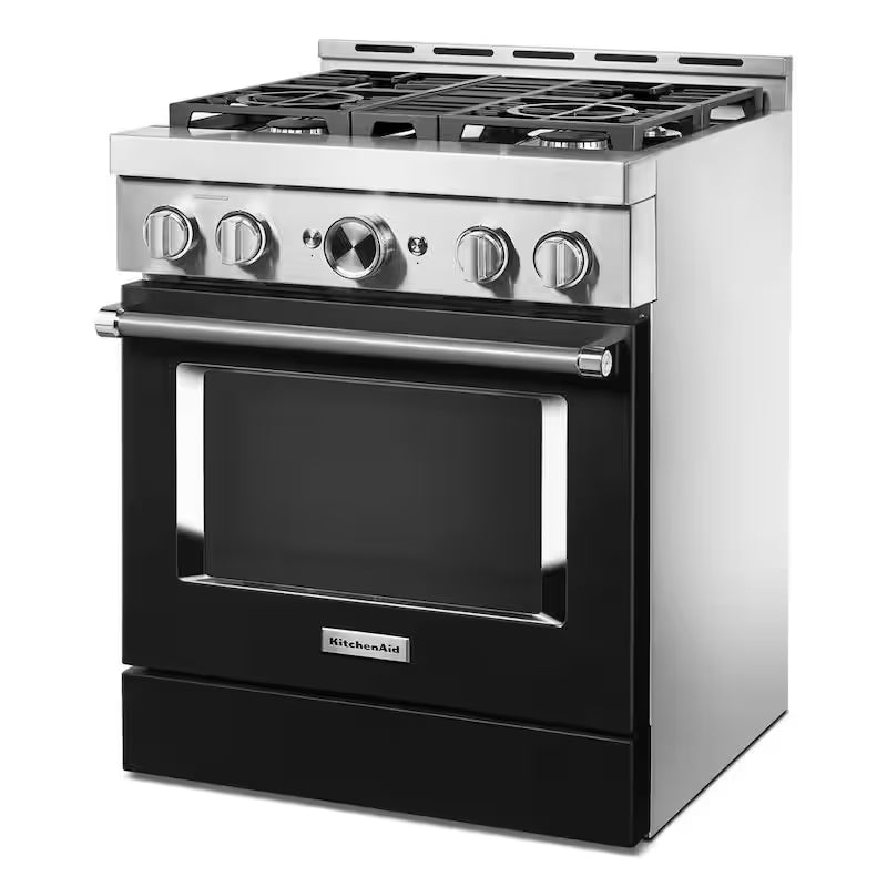 4.1 cu. ft. Smart Gas Range with Self-Cleaning and True Convection in Imperial Black E177