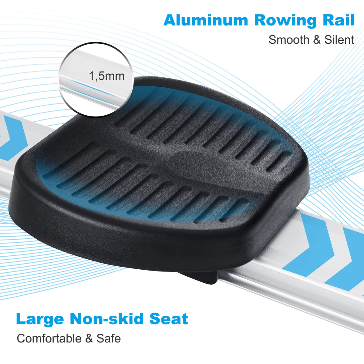 Magnetic Rowing Machine with LCD Display and Adjustable Resistance J98102
