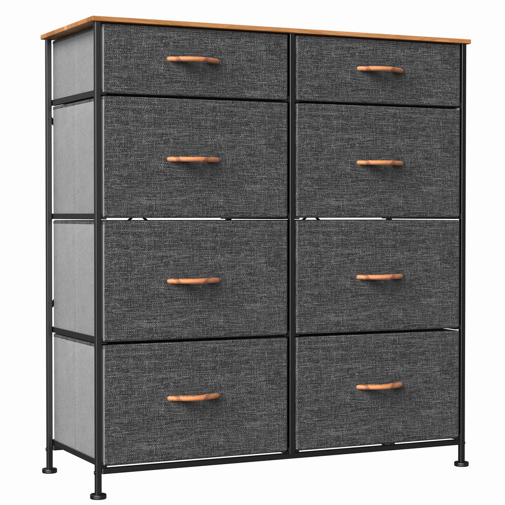 Dark Gray 8 Drawer Storage Dresser O6436