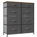 Dark Gray 8 Drawer Storage Dresser O6436