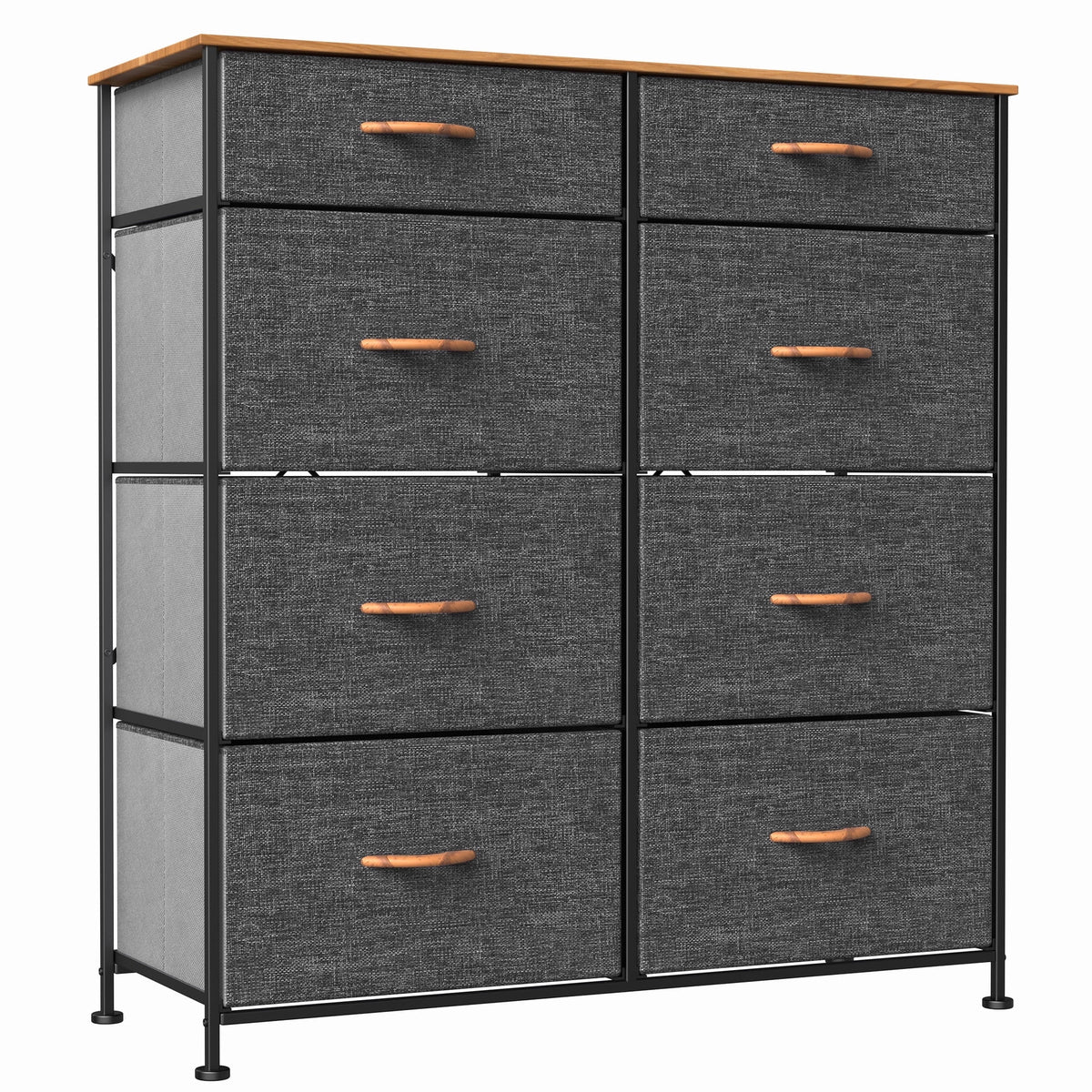 Dark Gray 8 Drawer Storage Dresser O6436