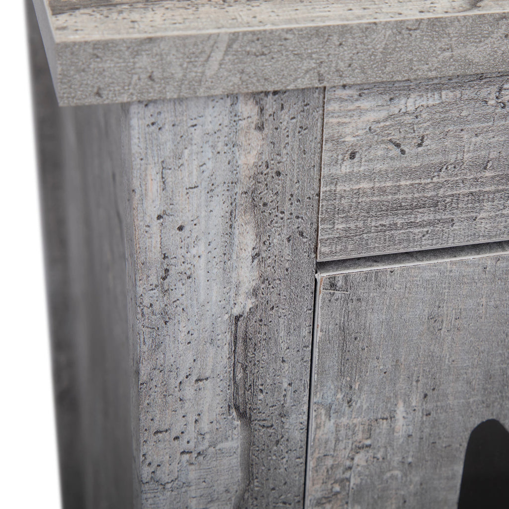 Gray Night Stand with Storage and Door V176
