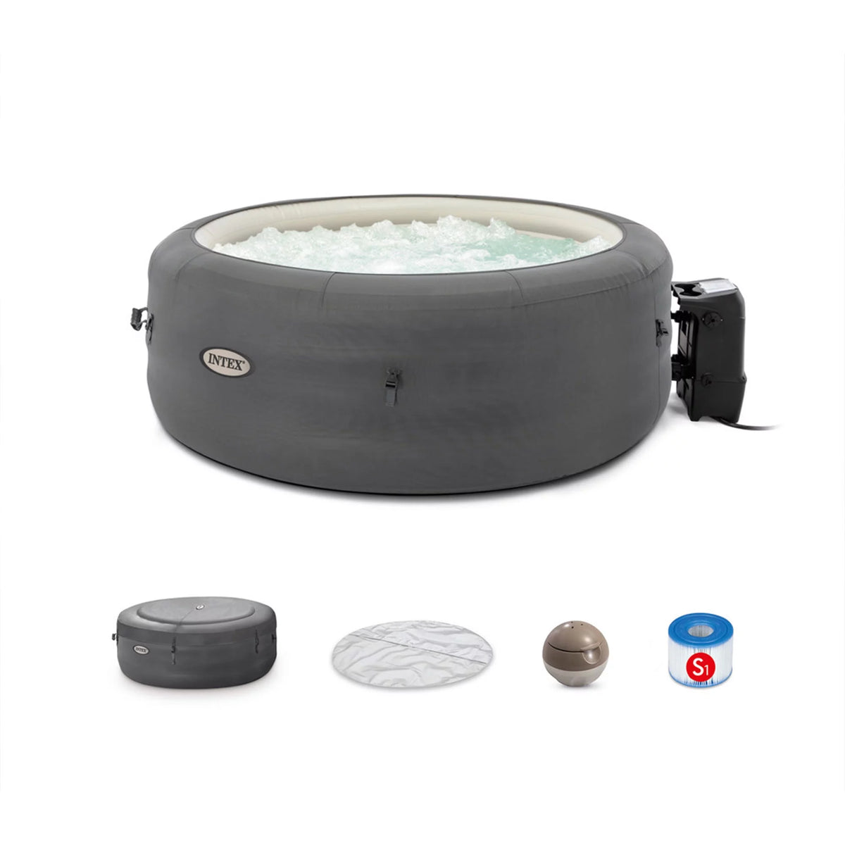 4 Person Inflatable Round Hot Tub Spa Q218