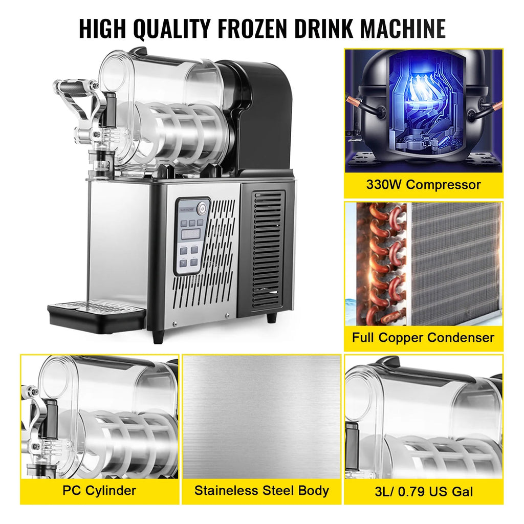 Commercial 3L Frozen Drink Slush Machine B25114