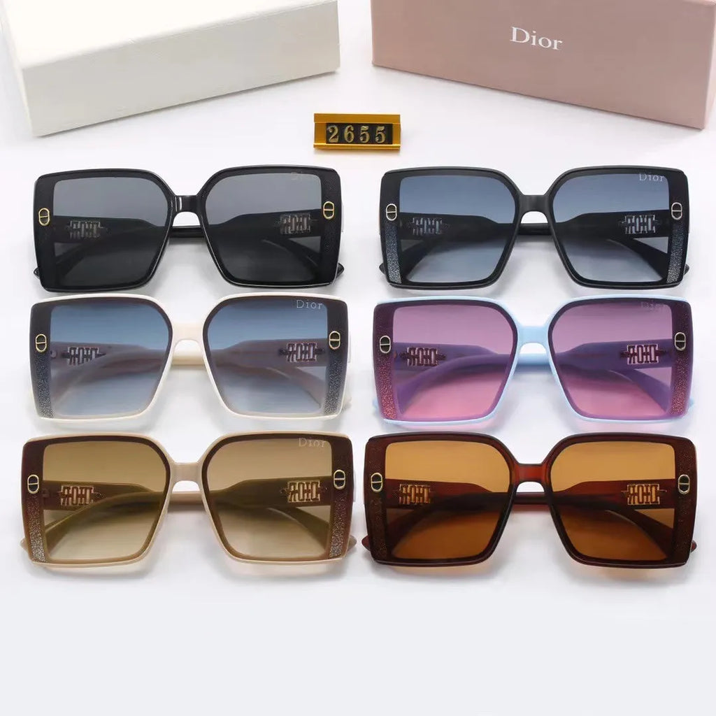 Fashion CD Letter Temple Stripe Sunglasses A3268