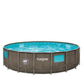 18 ft Round Above Ground Frame Swimming Pool A386