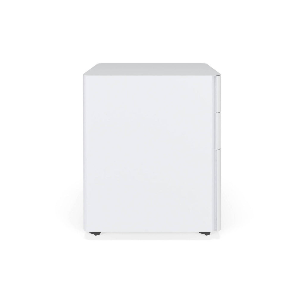 White Mobile Metal Pedestal Filing Cabinet G721359