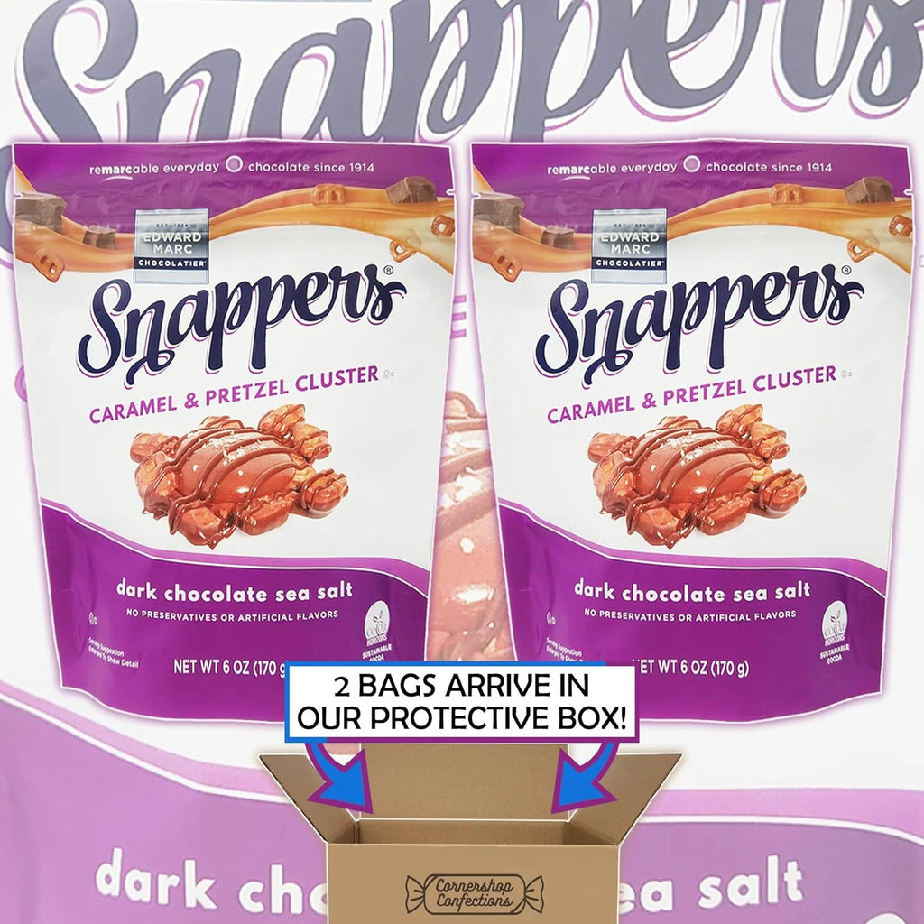 Dark Chocolate Sea Salt Caramel And Pretzel Cluster 2 Bag Bundle Pack D650403