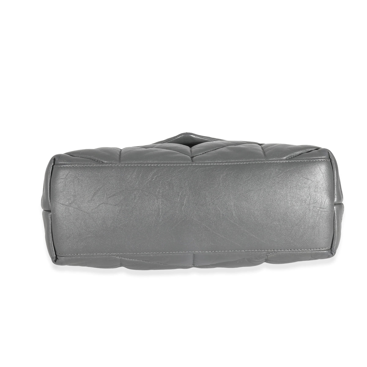 Grey Quilted Leather Small Puffer X18523