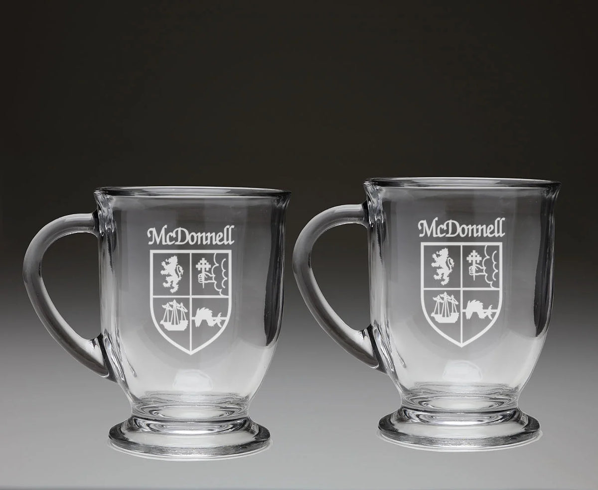 Glass Coffee Mugs Set of 2 D6836