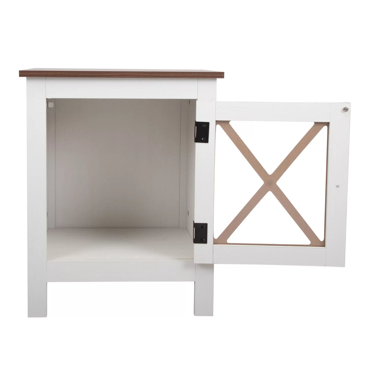 Gray Night Stand with Storage and Door V176