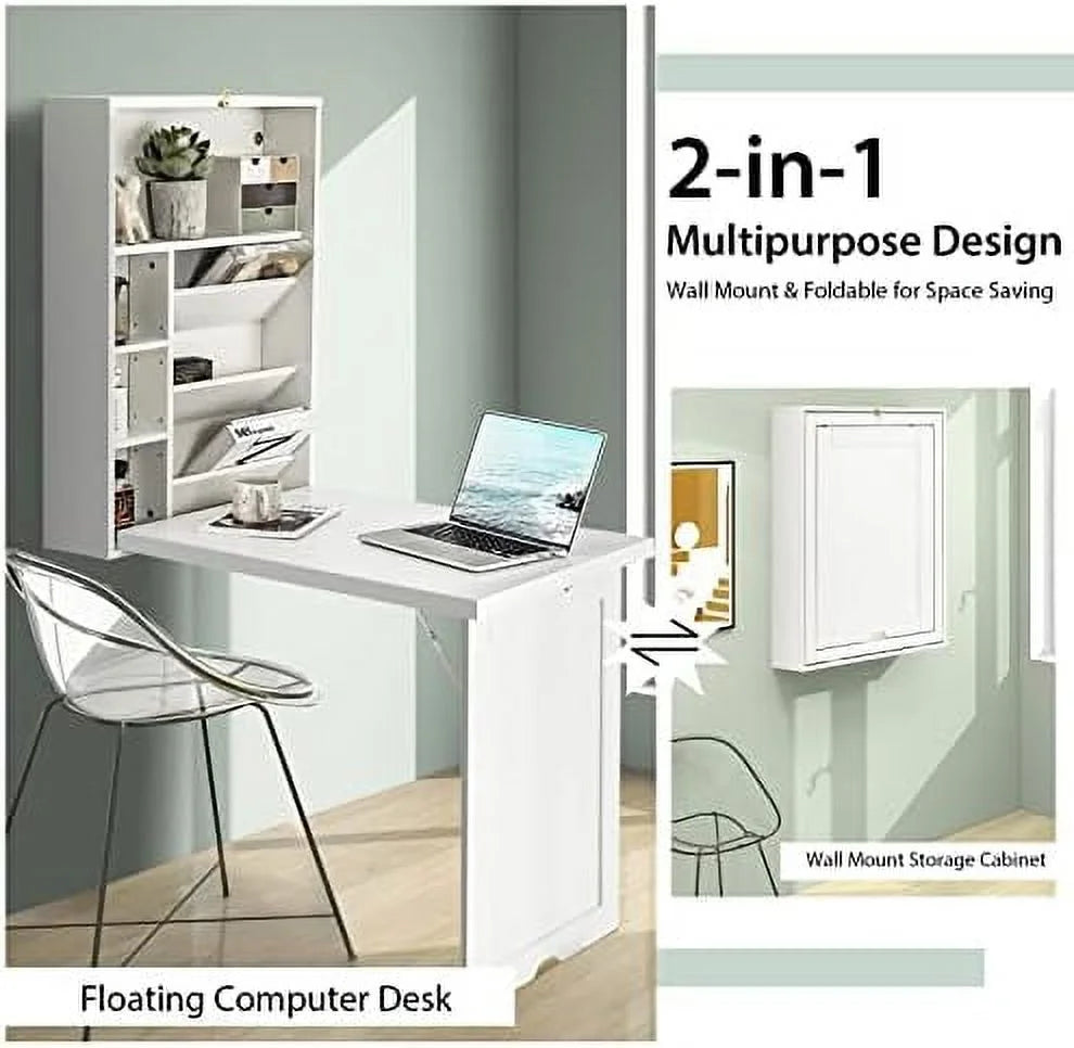 Wall Mounted Fold Out Convertible Desk R5176