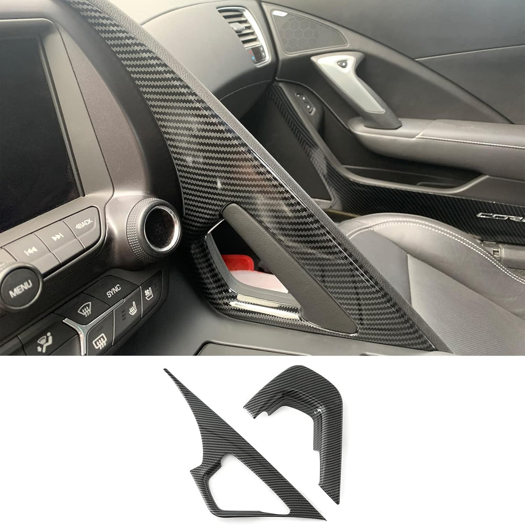 Carbon Fiber Central Control Armrest Cover Trim Pack of 2 X110215