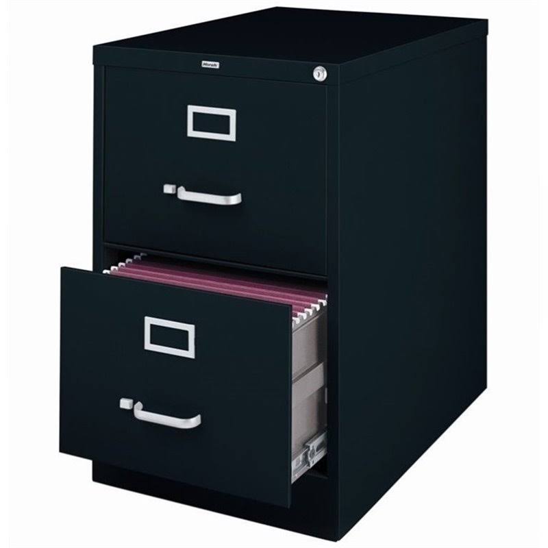 2 Drawer and 4 Drawer Black File Cabinet R131