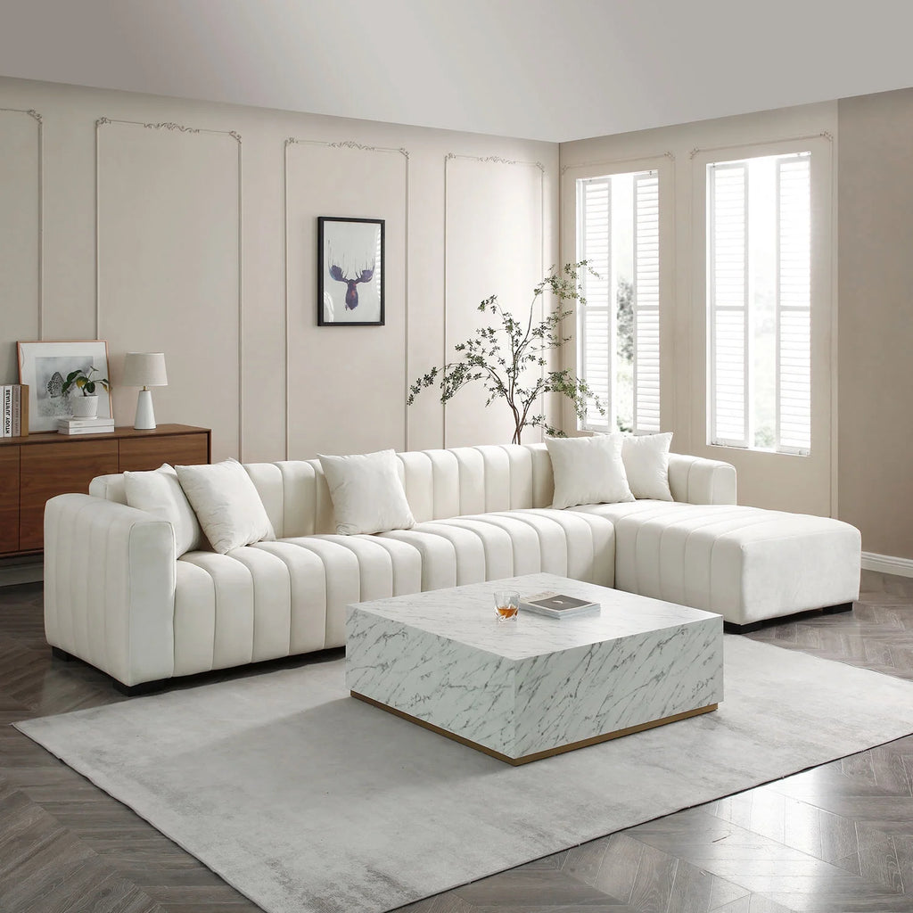L-Shape Sectional Sofa with Right Chaise V26919