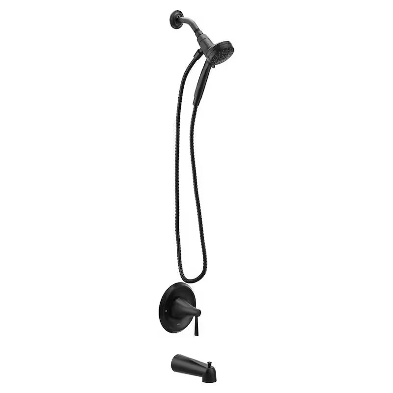 Single Handle 6-Spray Tub and Shower Faucet Matte Black C988