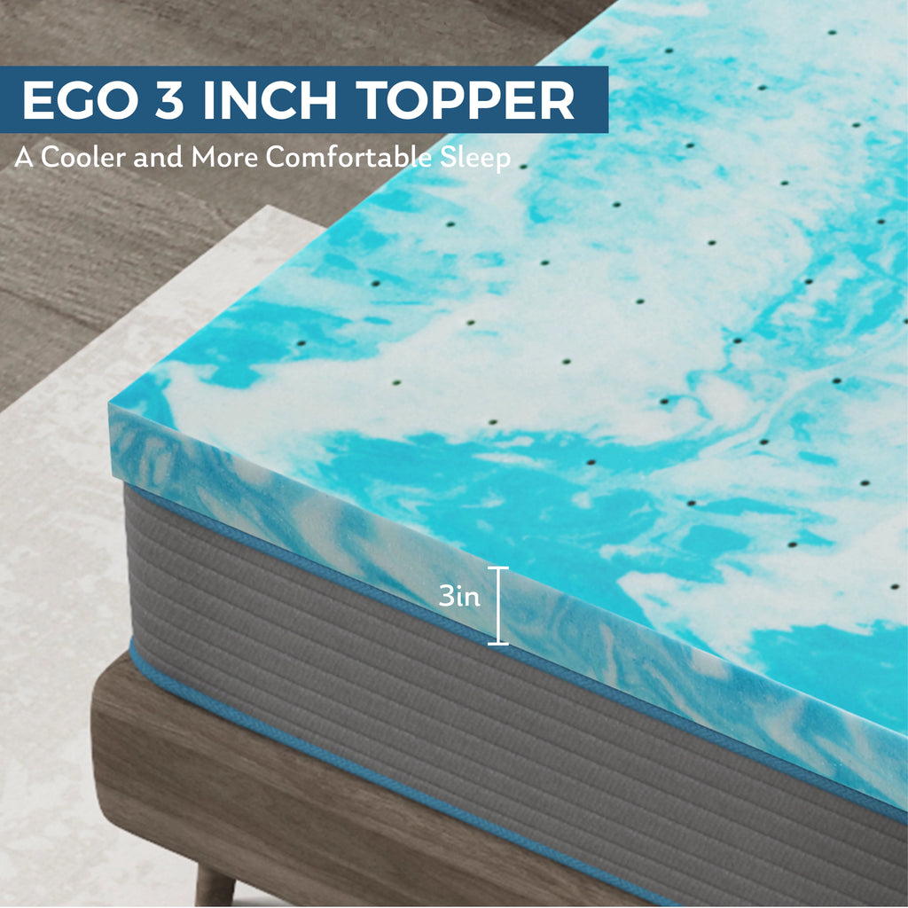 2 inch Cooling Gel Memory Foam Mattress Topper S515631