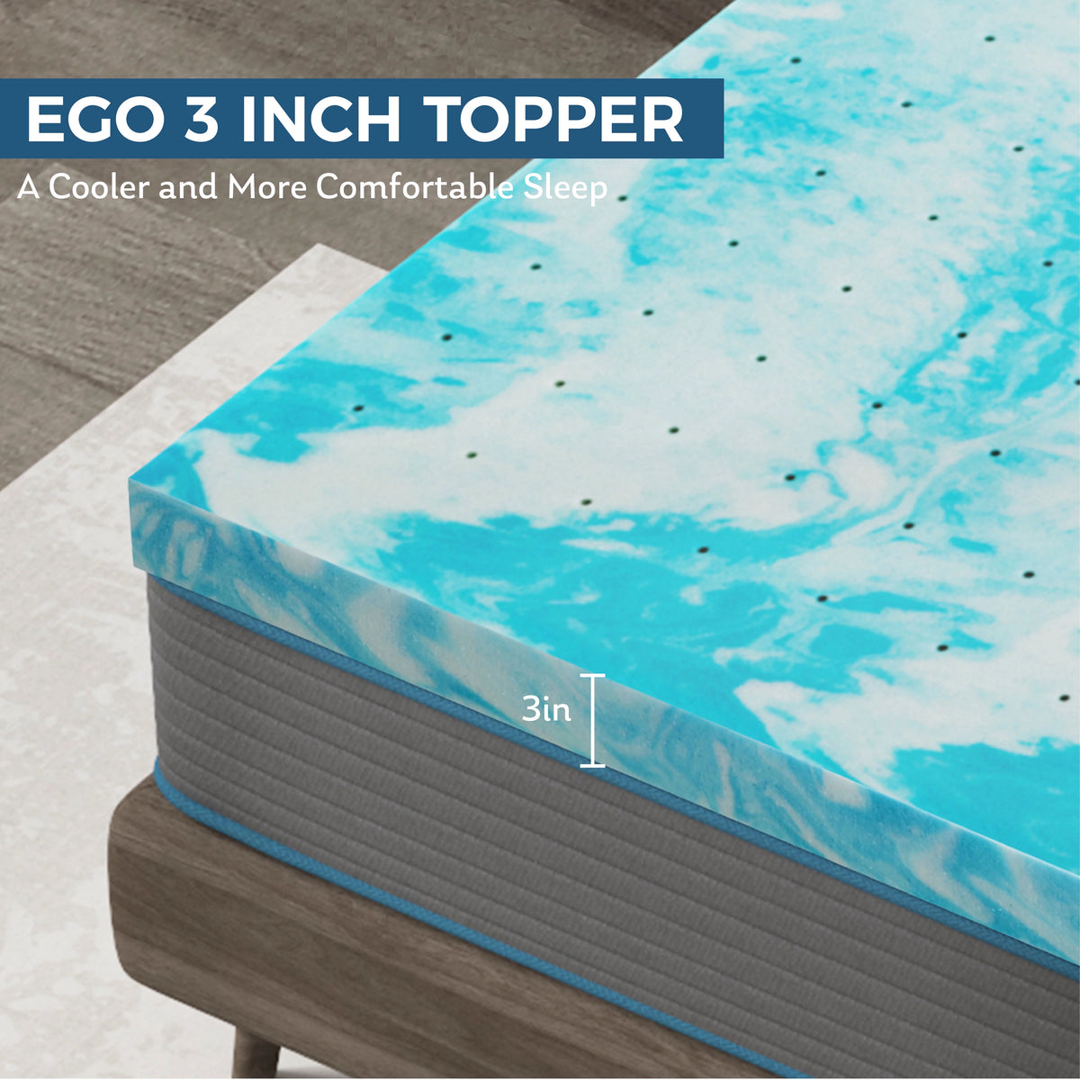 2 inch Cooling Gel Memory Foam Mattress Topper S515631