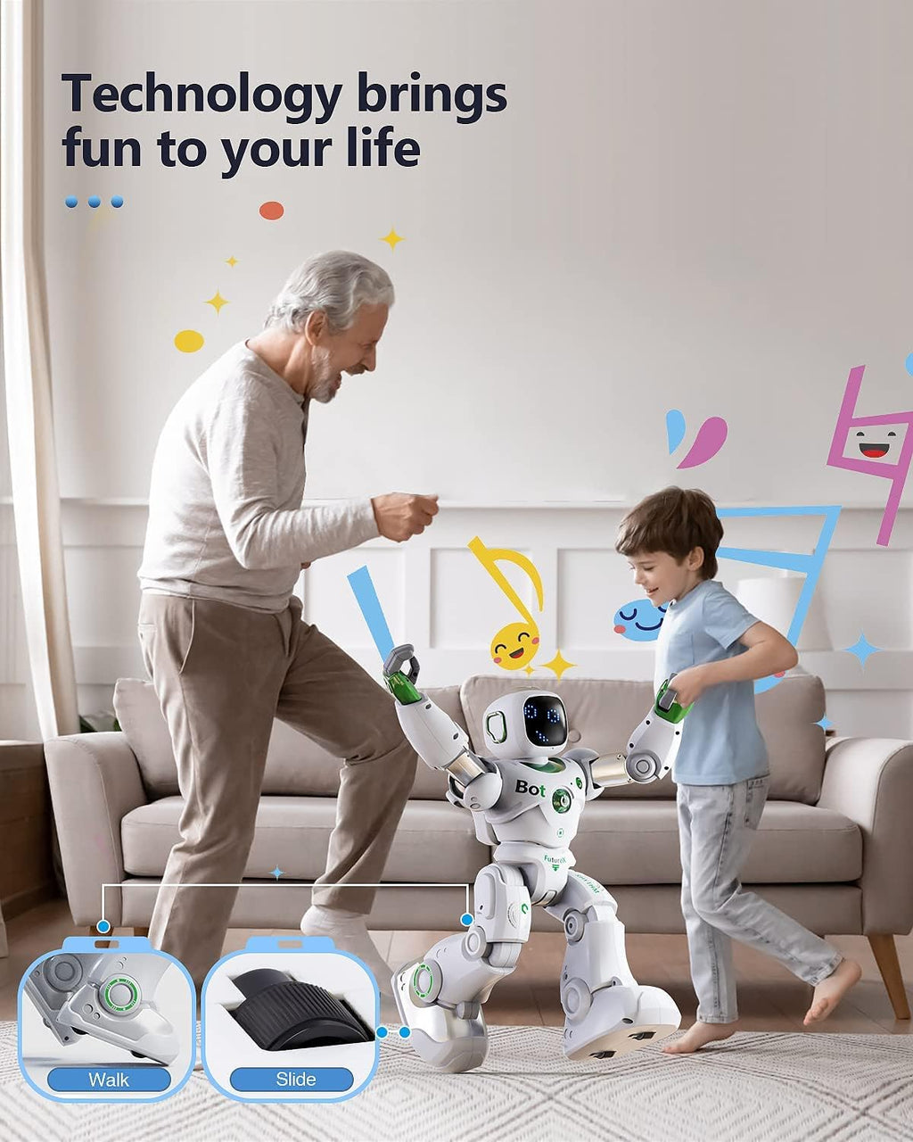 Large Smart RC Robot with Voice and App Control M806