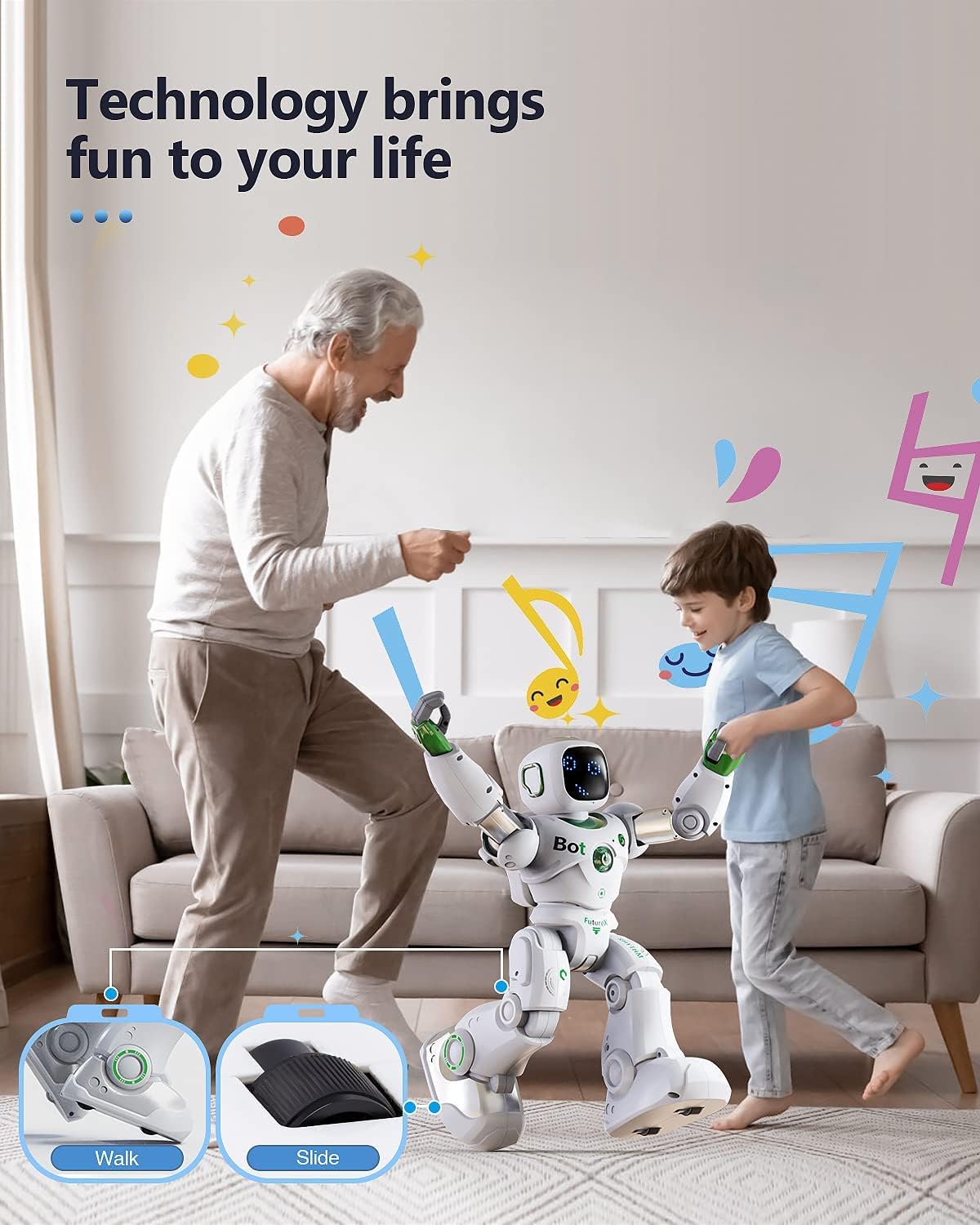 Large Smart RC Robot with Voice and App Control M806