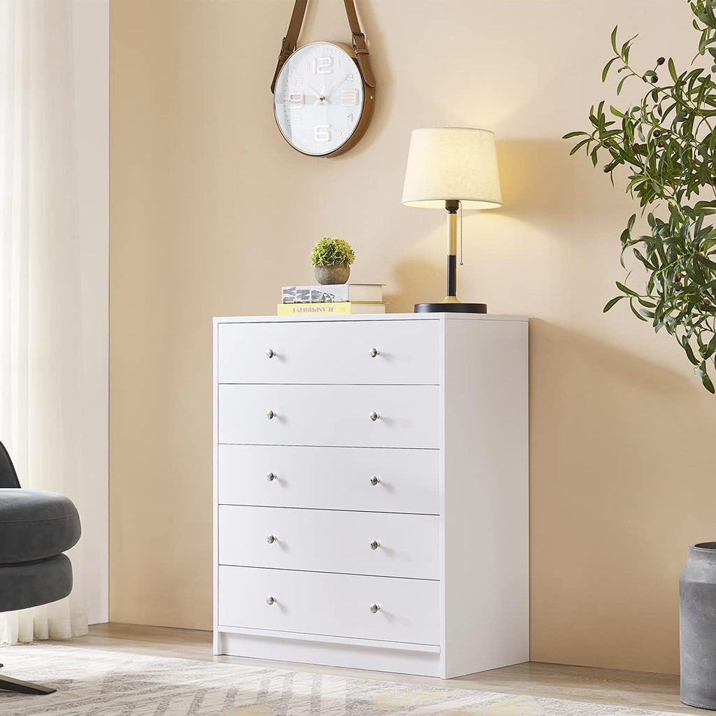 Black 5 Drawer Wood Dresser L393