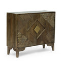 Light Gray 2 Door Mango Wood Cabinet M23758