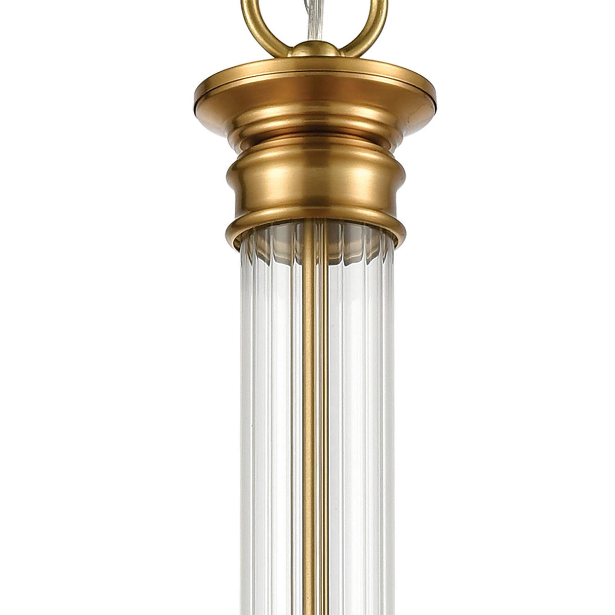 1-Light Pendant in Burnished Brass with Clear N8342
