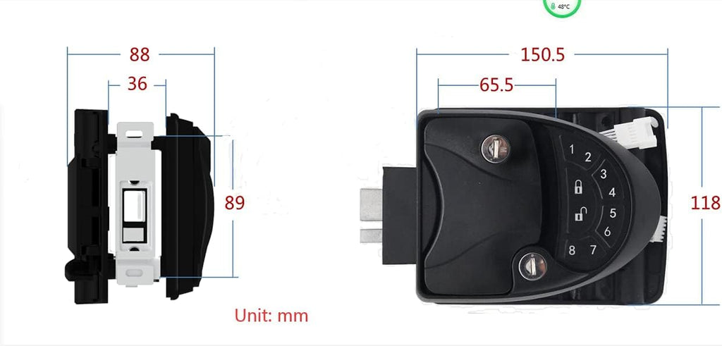 Keyless RV Entry Door Lock Latch Handle Knob Deadbolt N1711