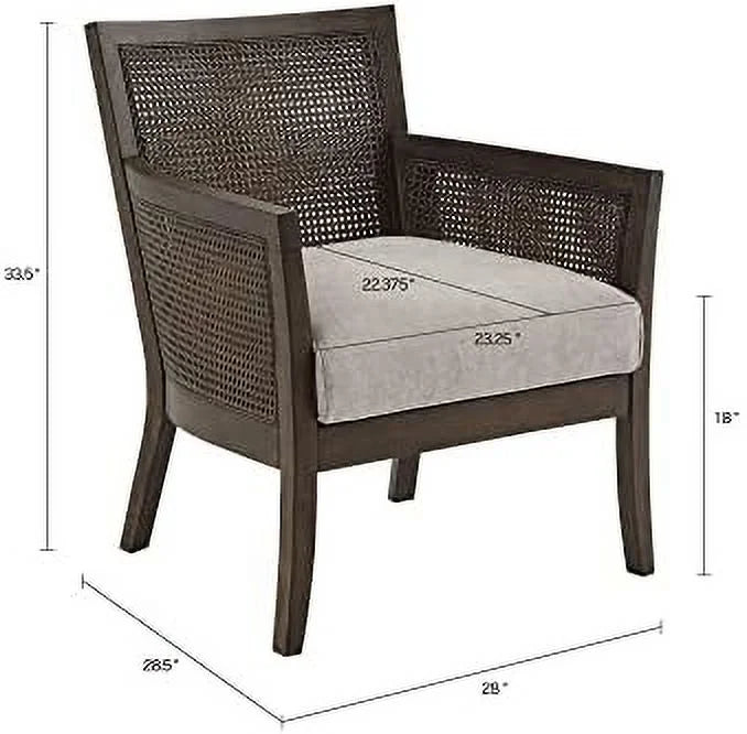 Tan Upholstered Accent Chair with Foam Seat Cushion B7432