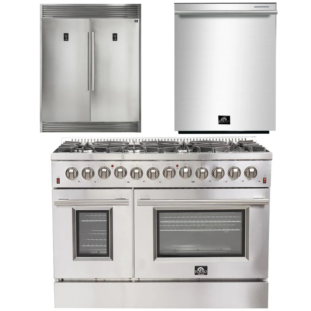 48 Inch Dual Fuel Range, Dishwasher, 60 Inch Refrigerator V1285
