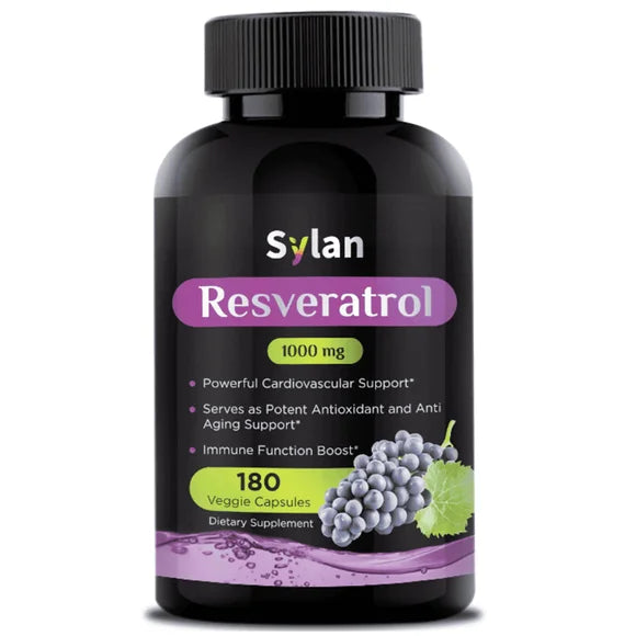 Resveratrol Supplement 1000mg 180 Capsules Veggie Non-GMO Z205