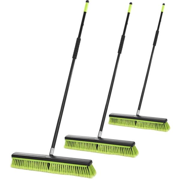 2-in-1 Multi-Surface Squeegee Push Broom, 3 Pack X5520