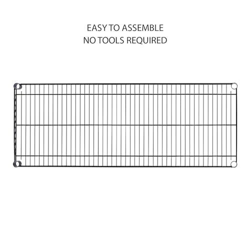 5-Shelf Wire Shelving Kit with Casters and Shelf Liners, Black Anthracite F30140
