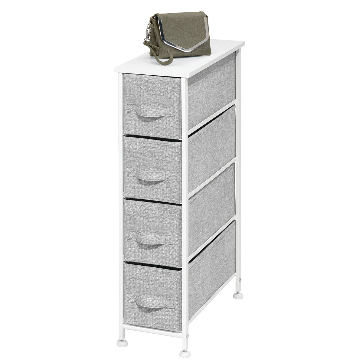 Narrow 4 Fabric Drawers Dresser Q222447