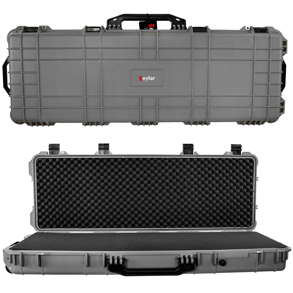 38" Inch Roller Hard Case with Foam, Waterproof & Crushproof, Gray A24462