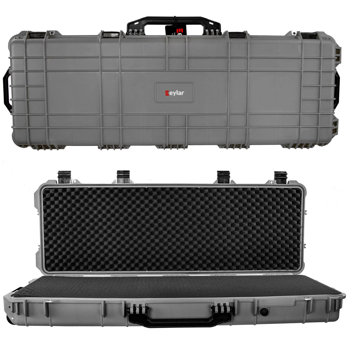 38" Inch Roller Hard Case with Foam, Waterproof & Crushproof, Gray A24462