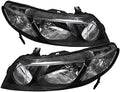 Black Headlights Lamps Pair P95594