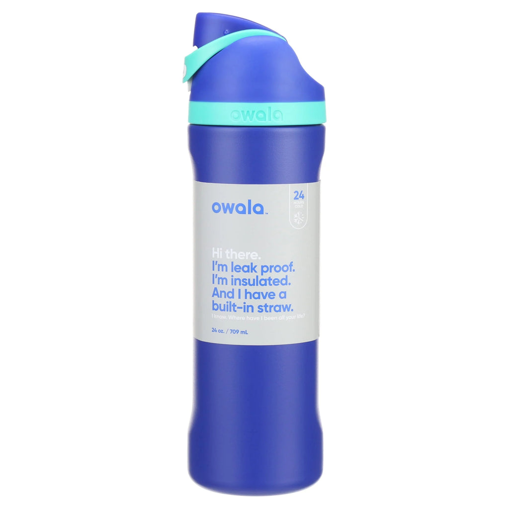 24oz Black Stainless Steel Water Bottle A296