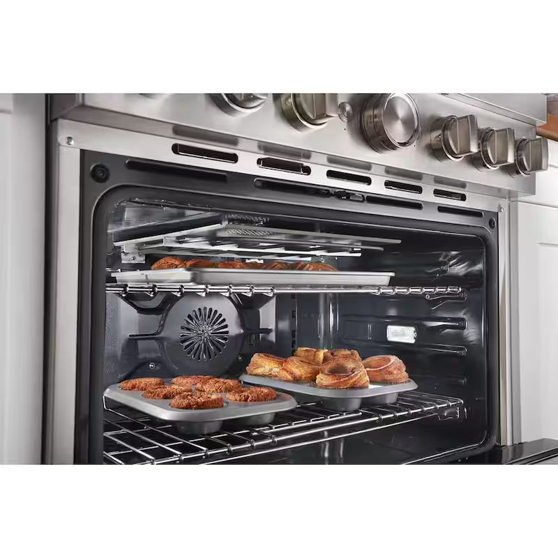5.1 cu. ft. Dual Fuel Smart Range with 6-Burners in Misty Blue K435770