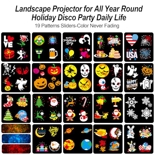 Halloween Projector Lights 8 Patterns W59697