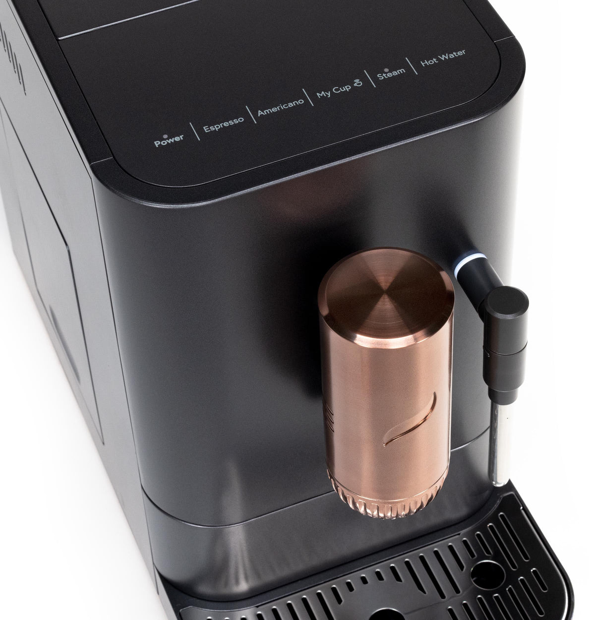Automatic Espresso Machine with Milk Frother and Bean Grinder, Matte White 1.2 Liter T411