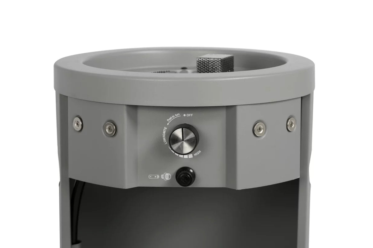 28-inch Tall Propane Gas Outdoor Fire Pit, Matte Black L5801
