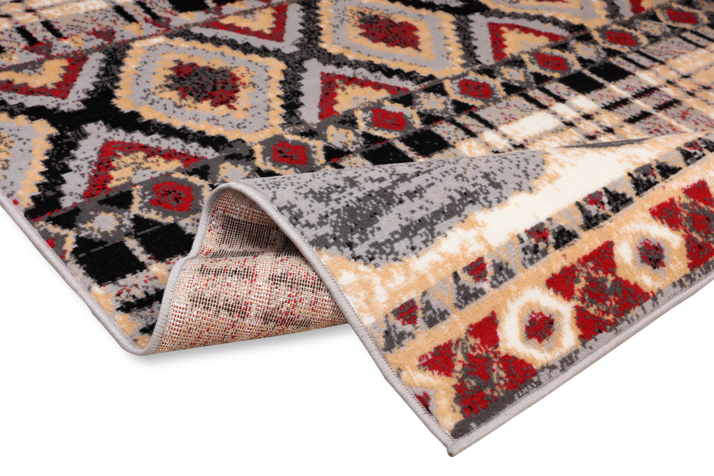 Multicolor Bear Geometric Print Rug V360407
