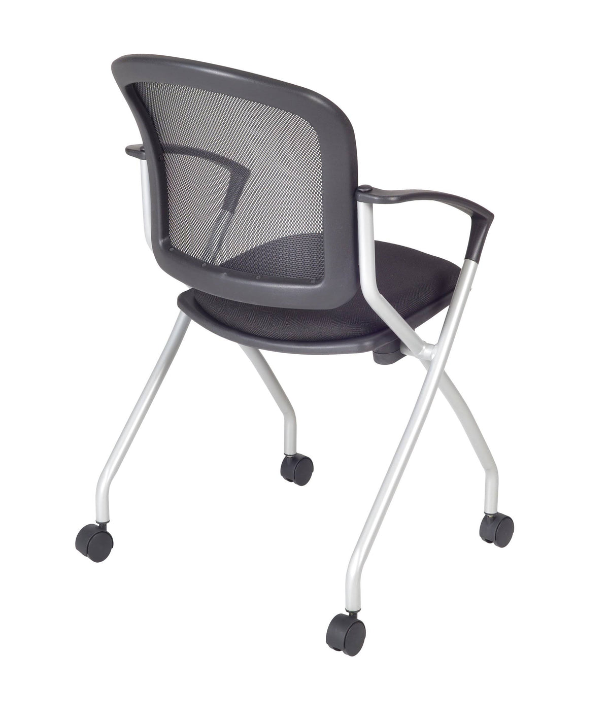 48 x 24 in. Grey Training Table & 2 Black Nesting Chairs J904