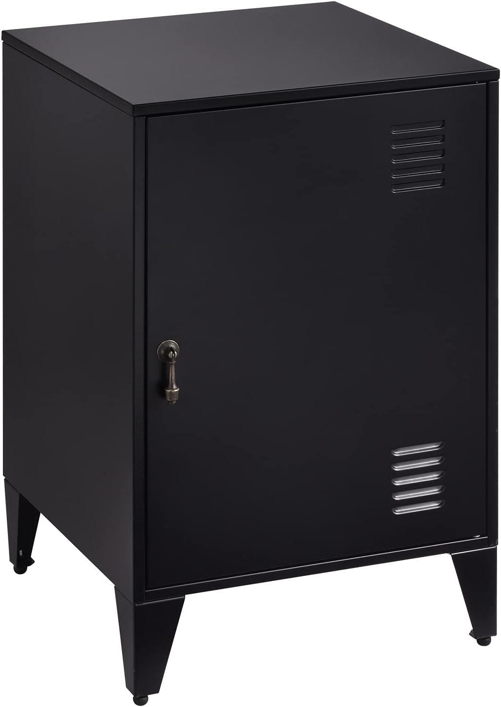 Black Metal Night Stands Set of 2 with 1 Door A33388