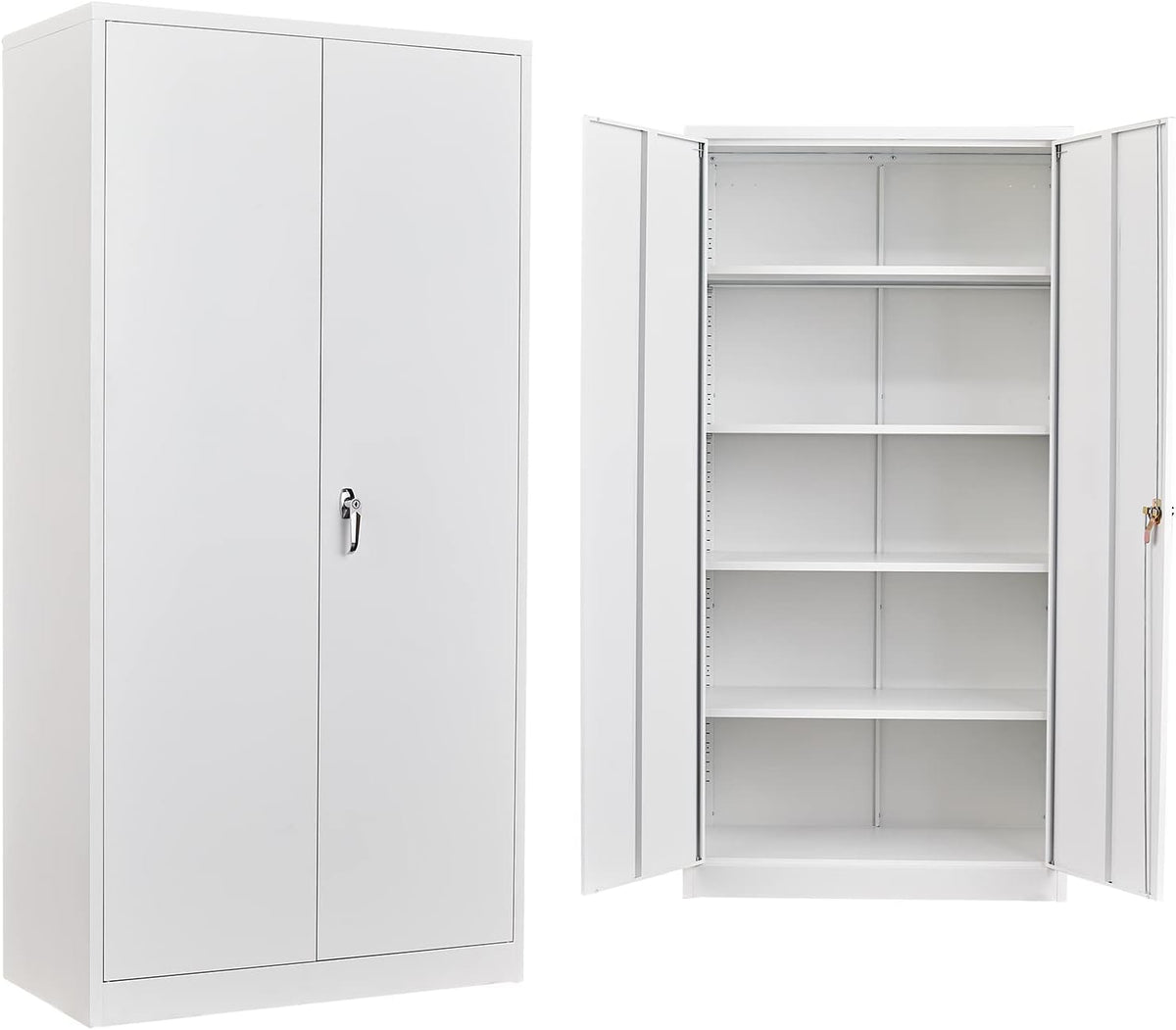 72'' Tall Metal Storage Cabinet with Locking Doors and 4 Adjustable Shelves W5275